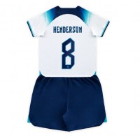 England Jordan Henderson #8 Heimtrikotsatz Kinder WM 2022 Kurzarm (+ Kurze Hosen)